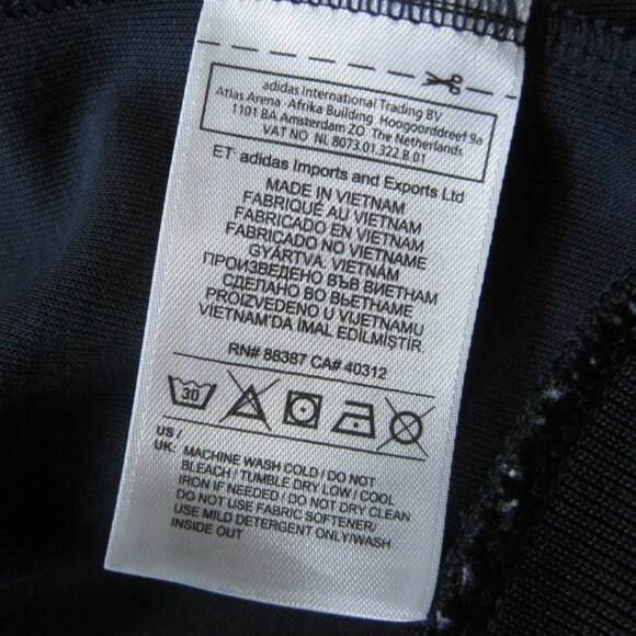 Adidas Full Zip Track Jacket Youth Size M Black Unisex - Picture 7 of 11